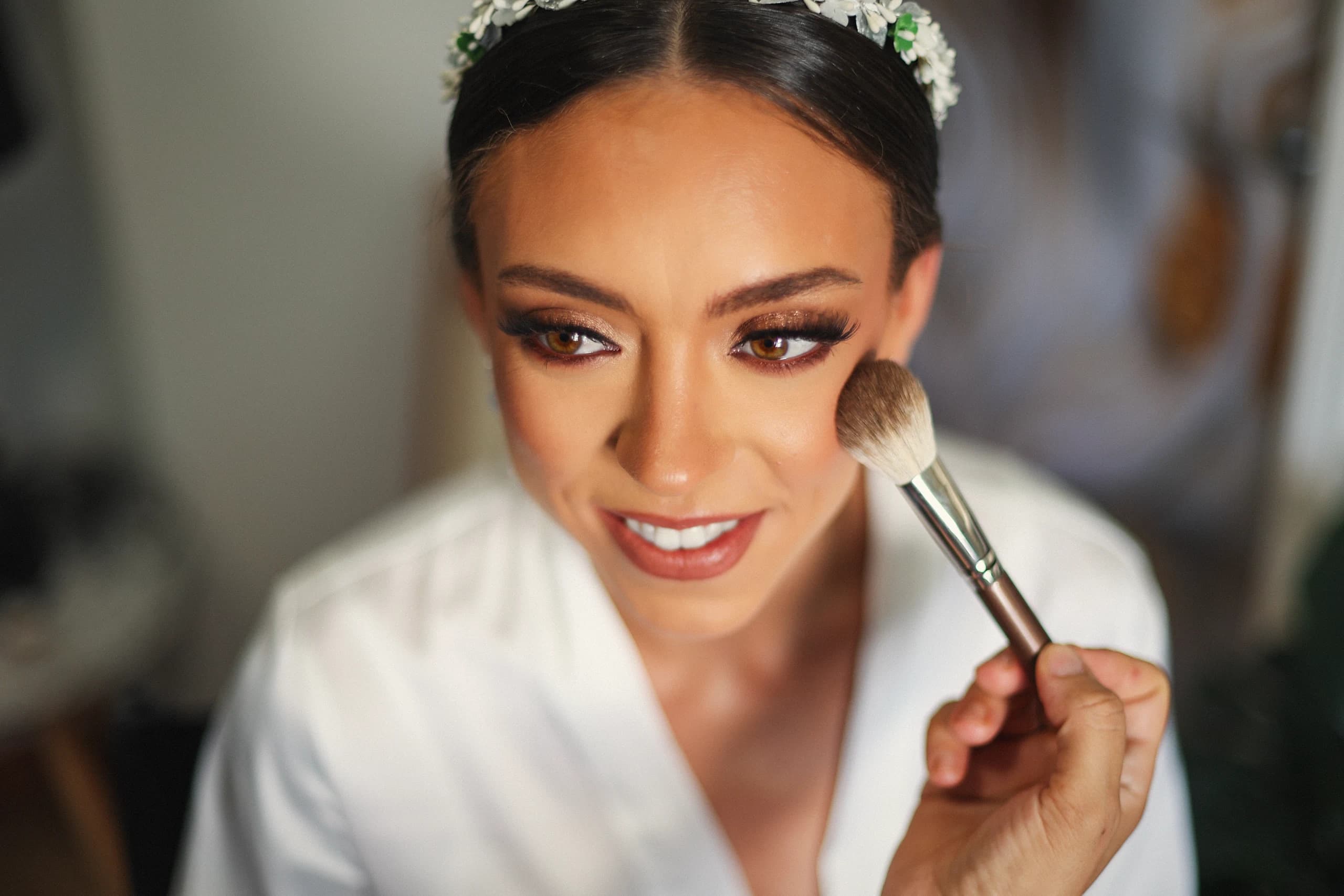 Maquillaje de la novia antes de la ceremonia