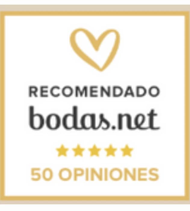 Distintivo Bodas.net: recomendado por 50 opiniones